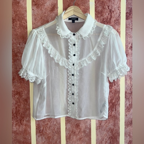 Widow Chiffon Top large nwt - Picture 1 of 8